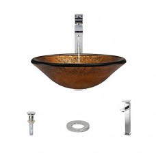 613 Chrome Bathroom 721 Vessel Faucet Ensemble (Bundle - 4 Items: Vessel Sink  Vessel Faucet  Pop-Up Drain  and Sink Ring) - B00KDMP23K